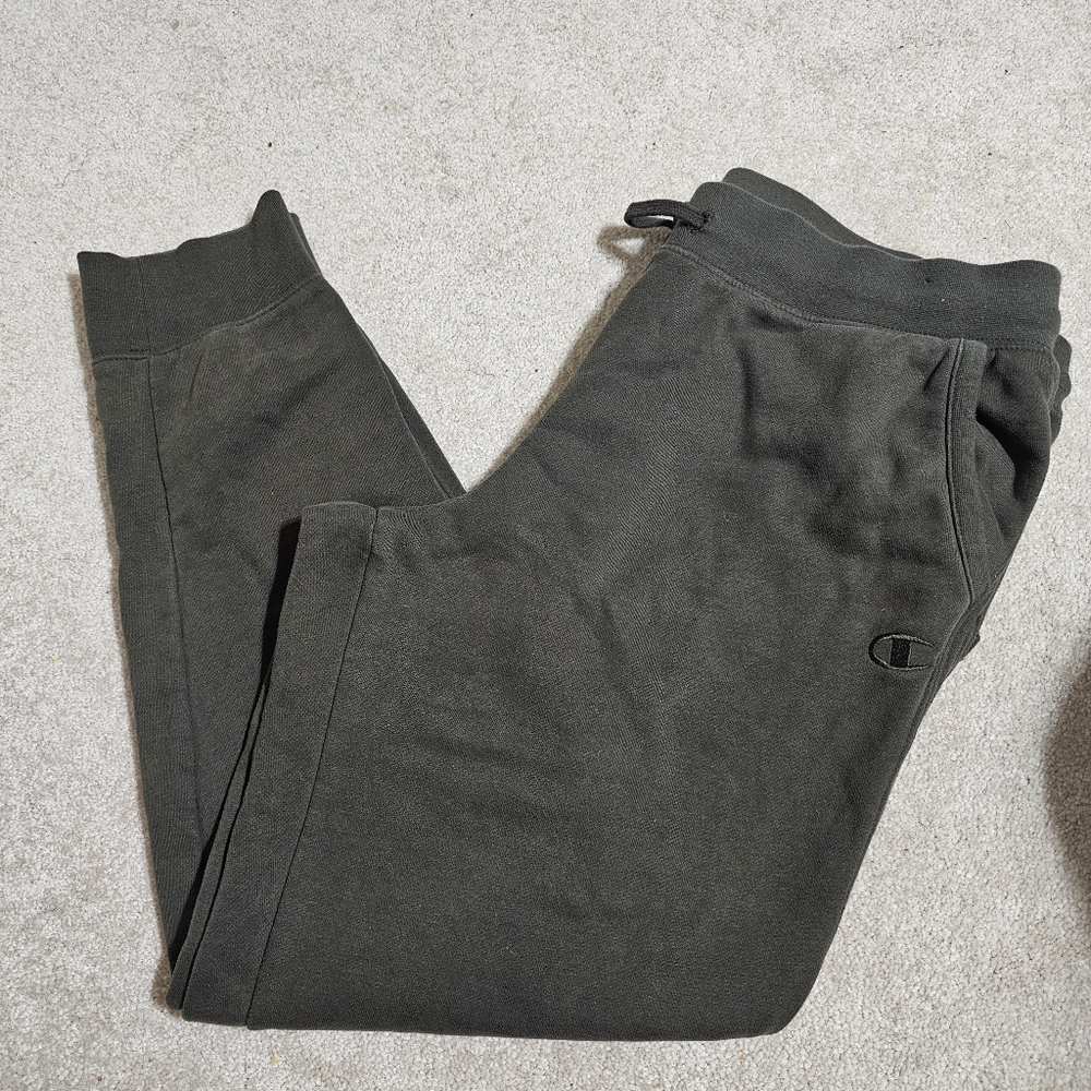 Champion Charcoal Grey C-Logo Jogger Sweatpants Size Large